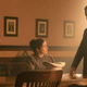 Amy Manson, Laura Donnelly, and Denis O'Hare have a chat in the asylum.